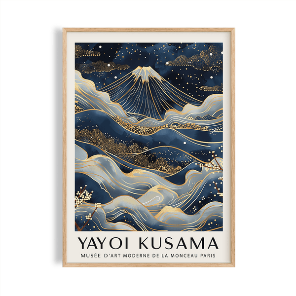 Posters from Japan featuring Mount Fuji and gold waves