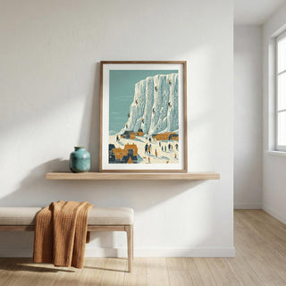 Mountain Climbing Poster on a wall