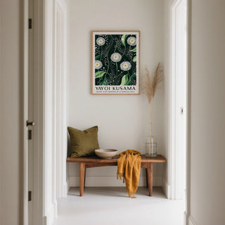 Calming yet vibrant dark green wall art for creative interiors