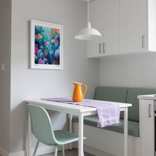 Coral Reef Wall Art for bright kitchen diners