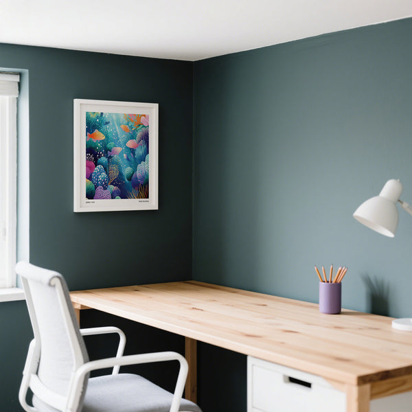 Coral Reef Wall Art for study desk area
