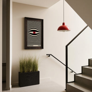 Landing area trippy wall art of a hynotic eye