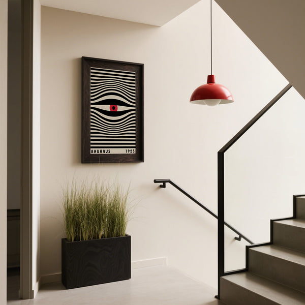 Landing area trippy wall art of a hynotic eye