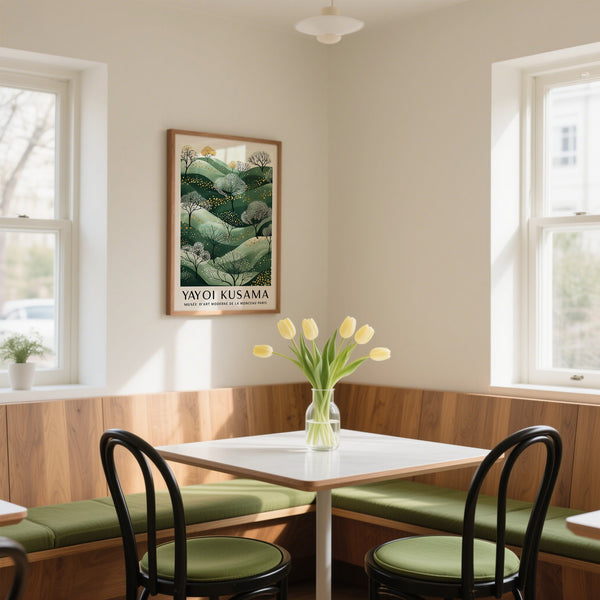 Green and Gold Wall Art for Dining Room