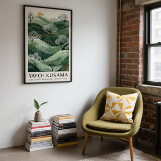 Large green and gold wall art for statement walls