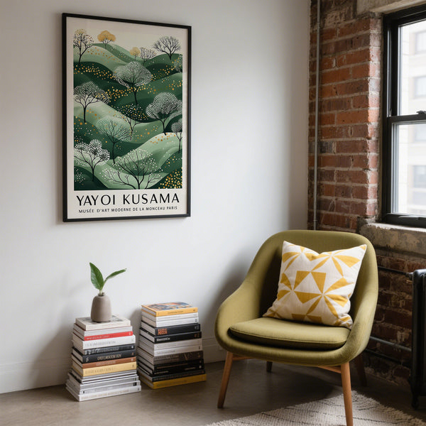 Large green and gold wall art for statement walls