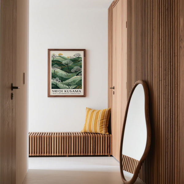 High-quality green and gold wall art with shimmering accents