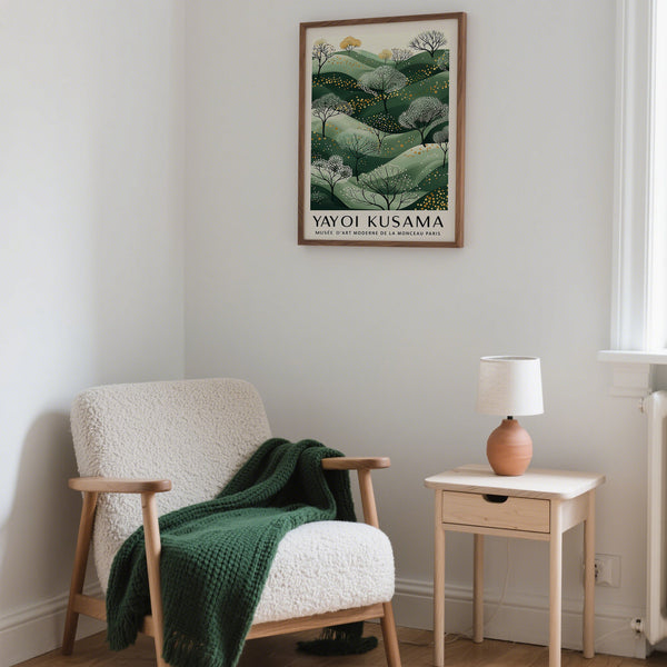 Quiet space Green and Gold Wall Art
