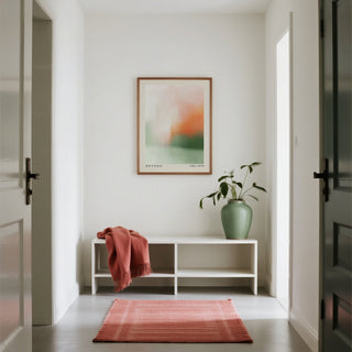 Calming wall art showing color blocks fading from light to deep hues.