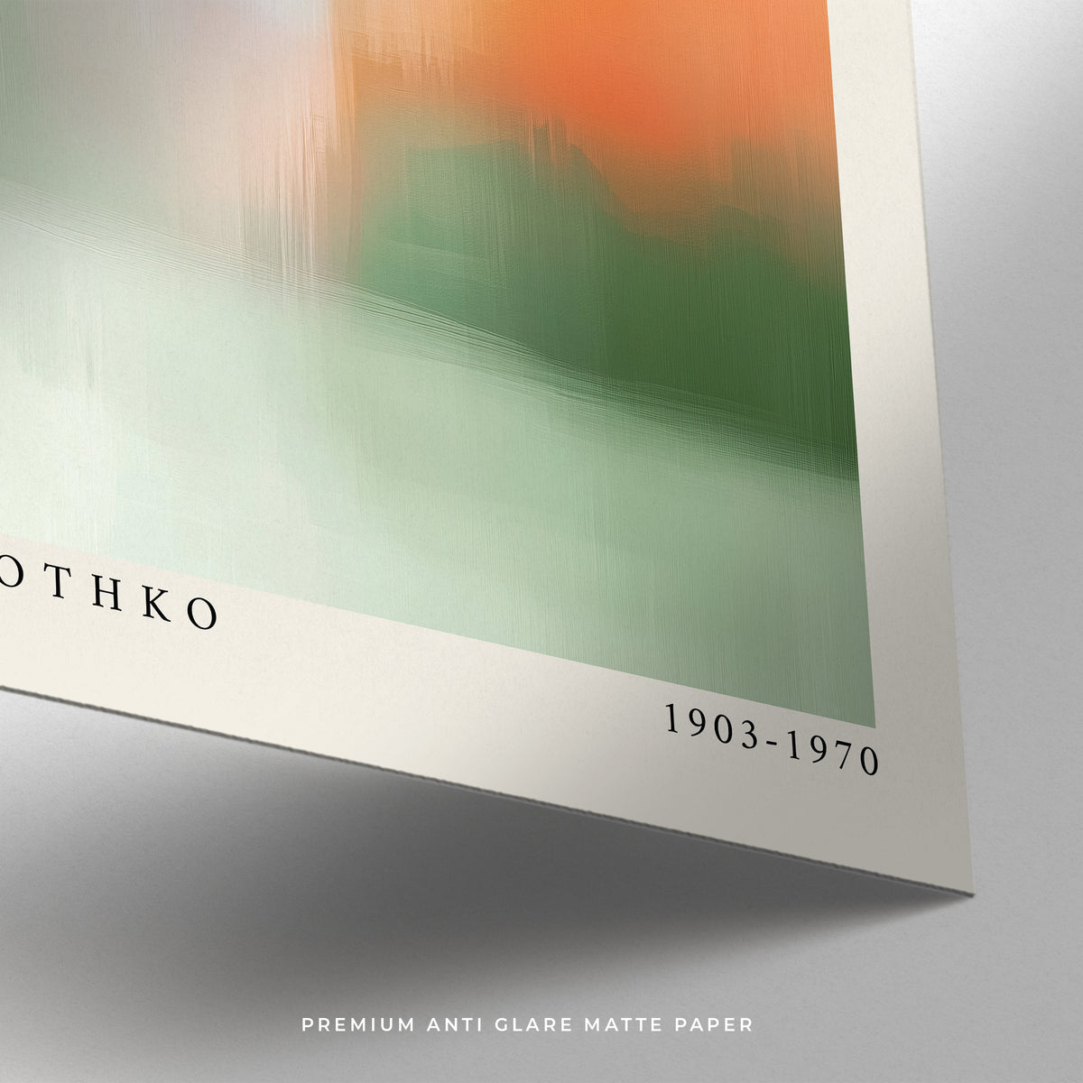 Close up of an Art print with MARK ROTHKO