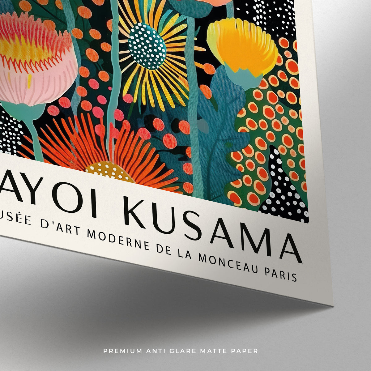 Colorful Yayoi Kusama Flowers close up