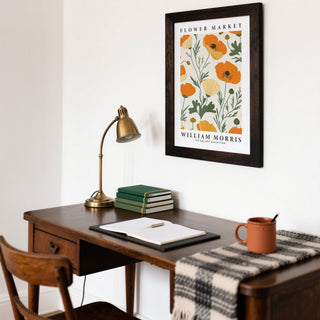 Classic wall art poppies featuring botanical design for traditional home decor