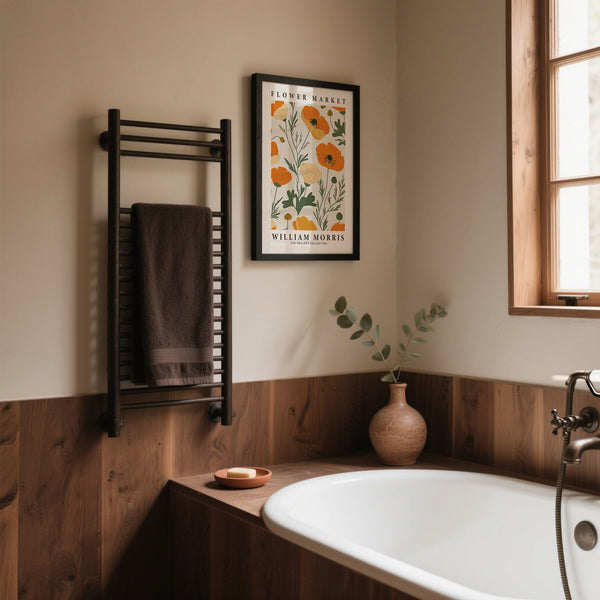 Wall Art Poppies for bathroom