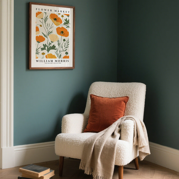 Timeless vintage wall art poppies for enhancing elegant living spaces