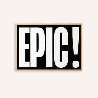 Posters bold font featuring EPIC typography design