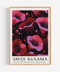 Yayoi Kusama-inspired flower poster with bold colours
