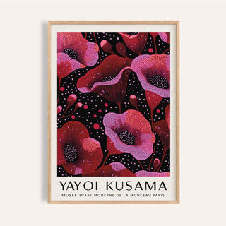wall art in pink featuring bold floral design