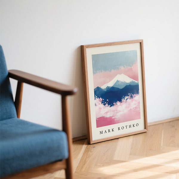Minimalist Japanese Mount Fuji art suitable for sophisticated interiors