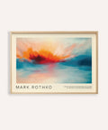 Sea scape wall art featuring an abstract horizon print