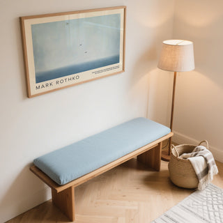 Statement wall art light blue for a tranquil home atmosphere