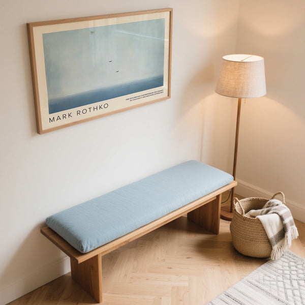 Statement wall art light blue for a tranquil home atmosphere