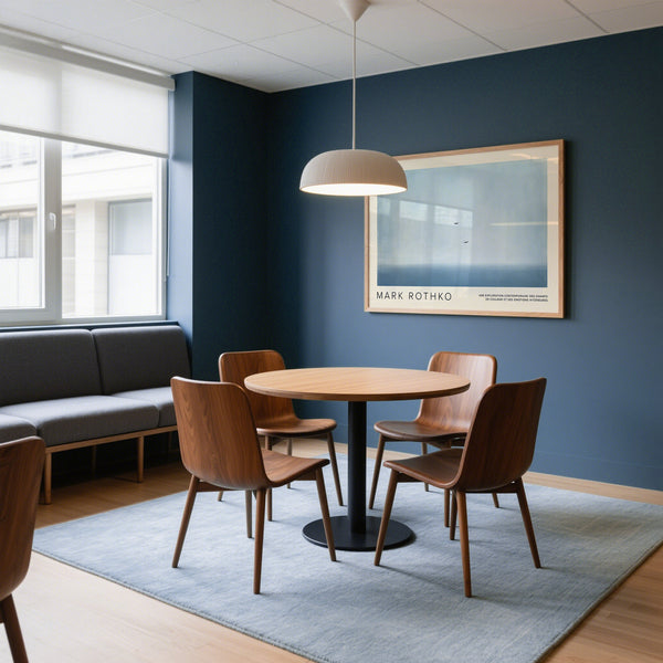 Stylish wall art light blue for a Scandinavian decor theme