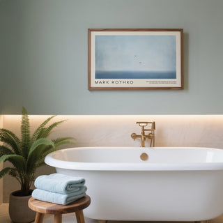 Mark Rothko Wall Art Light Blue for bathroom wall
