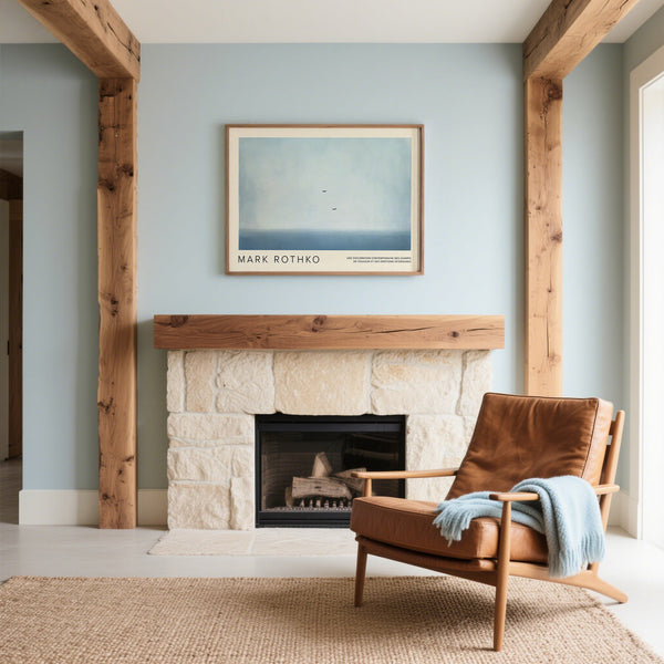 Elegant wall art light blue for contemporary living rooms