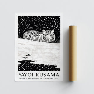 High-quality tiger wall art with intricate snow tiger details