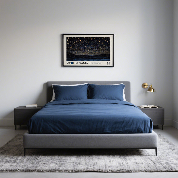 statement night sky art with glowing celestial lights