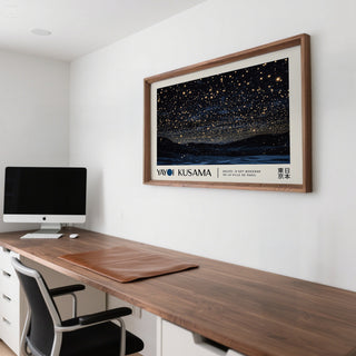 artistic night sky art inspired by Yayoi Kusama
