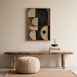 Contemporary design with nature-inspired wabi sabi art prints aesthetic