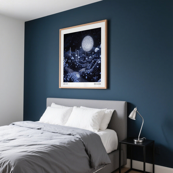 High-quality wall art night sky print with celestial details
