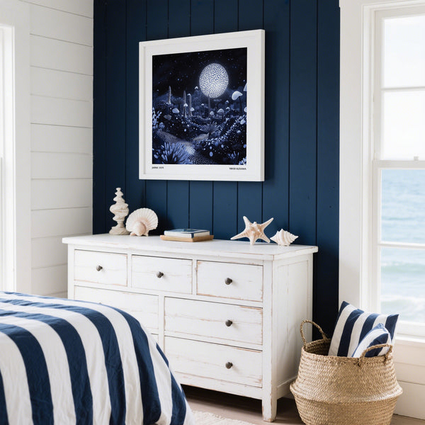 Wall Art Night Sky for coastal  bedroom
