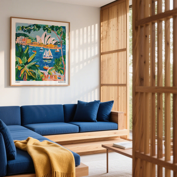 Matisse print for living room of Sydney Opera House and Harbour