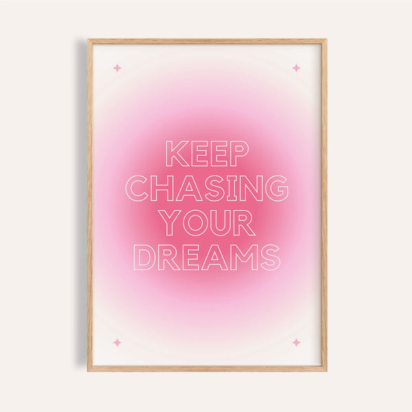 Teenage girl gifts featuring a pink inspirational poster
