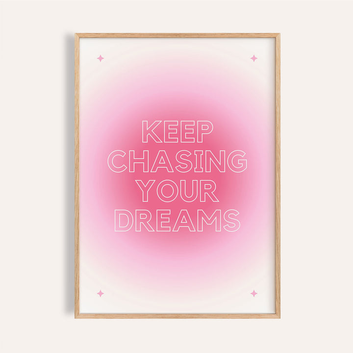 Teenage girl gifts featuring a pink inspirational poster