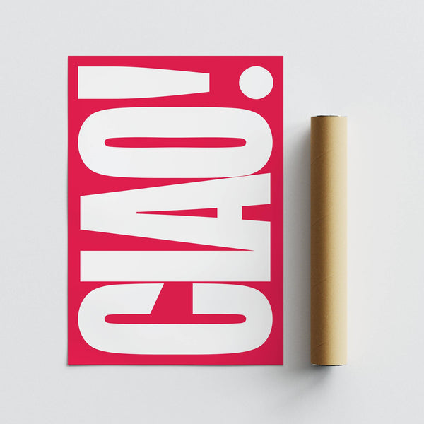 High-quality red text print on matte paper