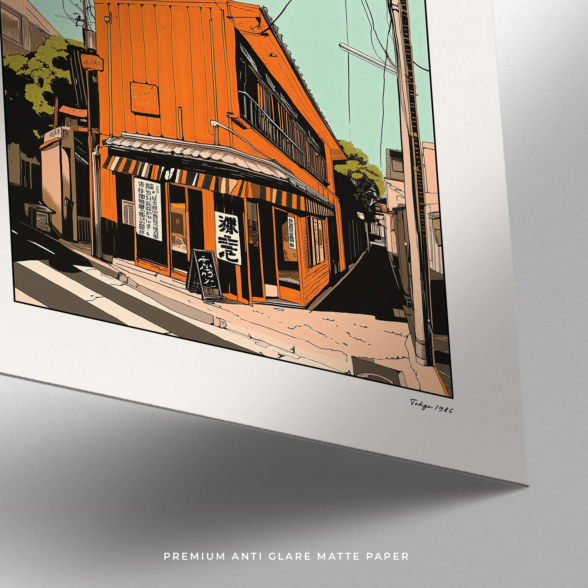 Tokyo Wall Art | Retro Japanese Street Scene Print