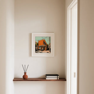 Orange building Tokyo Wall Art for home decor