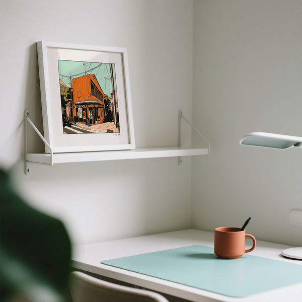 Desk Tokyo Wall Art for home study area