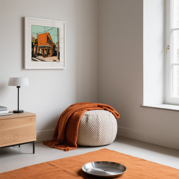 Japanese-inspired Tokyo wall art perfect for Japandi-style interiors