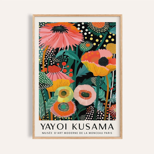 Tropical wall art featuring vibrant floral patterns