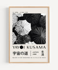 Yayoi Kusama Wall Art of Umbrellas Black and White Print