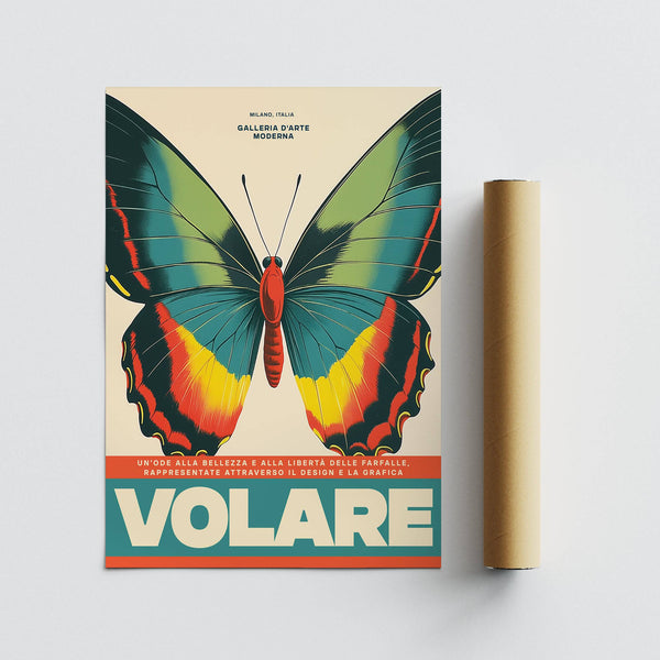 High-quality large butterfly wall art print on matte paper