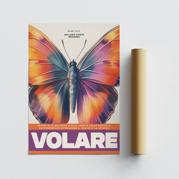 High-quality large butterfly print on matte paper