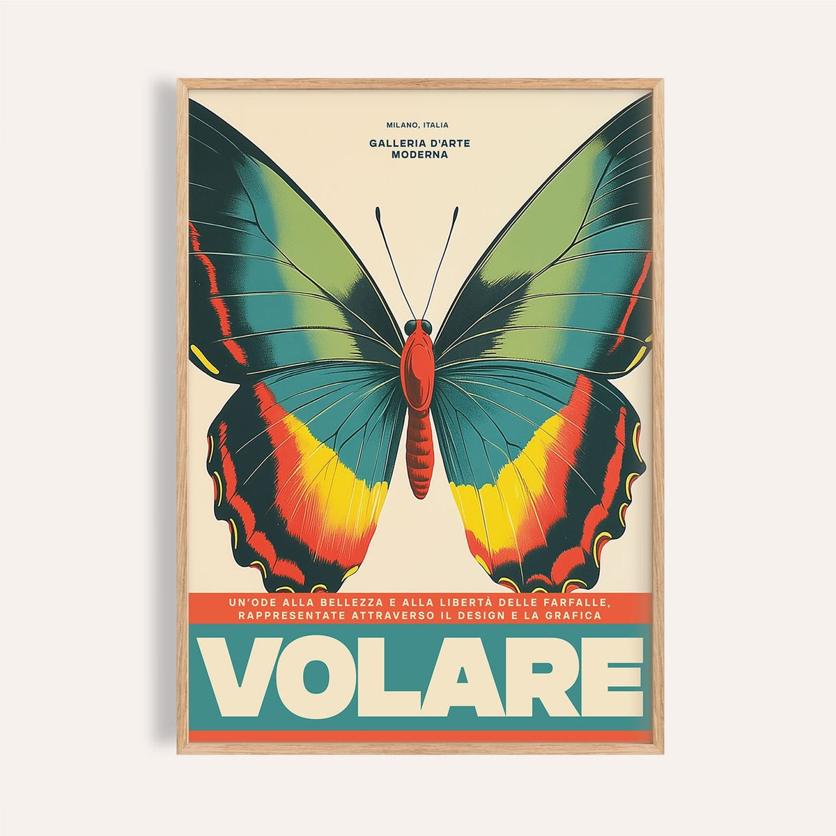 Large butterfly wall art featuring vibrant colours