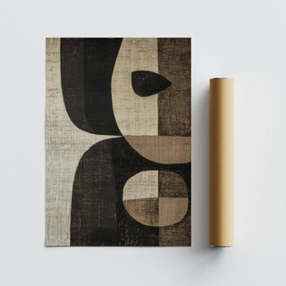 High-quality earthy tones wall art print on matte paper