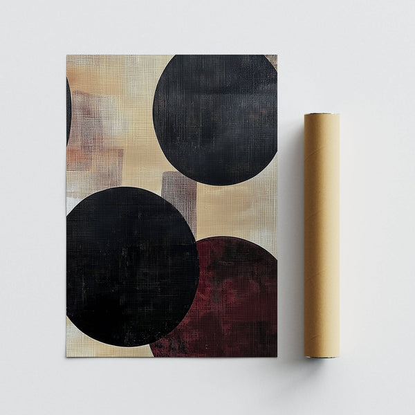 High-quality abstract neutral art print on matte paper