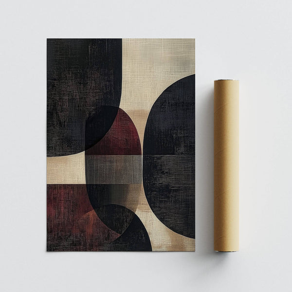 Textured matte finish in modern wall posters for living room